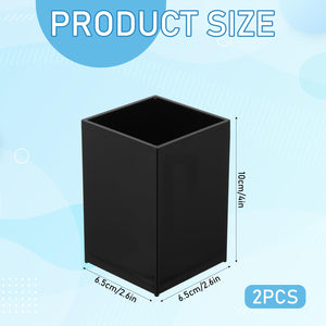 Black Acrylic Pen & Brush Holder, Set of 2 – Yosham