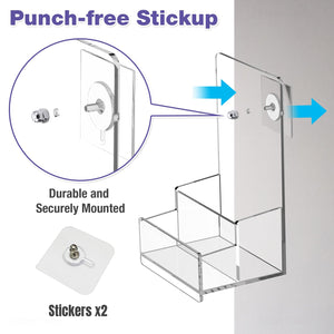 Acrylic Wall-Mount Brochure Holder Rack, 2-Pack – Yosham