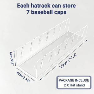 Acrylic Hat Organizer Stand, No-Install, 2-Pack – Yosham