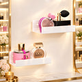Mini L-Shape Acrylic Wall Shelves, Pack of 2 — 7 inch White