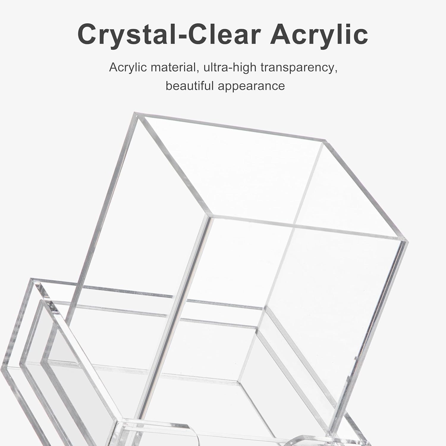 Clear Acrylic Desk Organizer Set, 3 Pcs: Pen Holder, Sticky Note Holder & Clip Tray – view 8