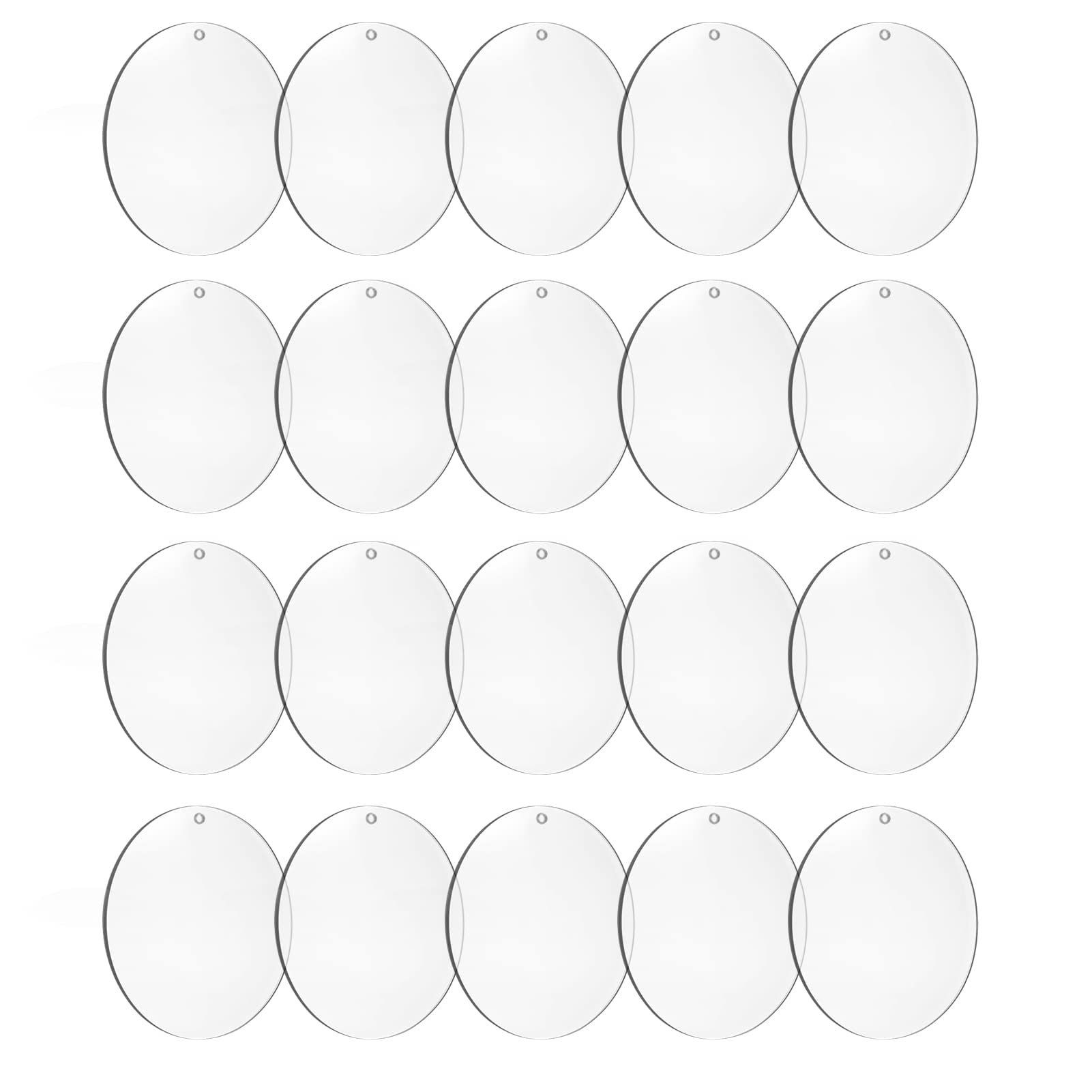 4-Inch Clear Acrylic Blank Discs, 20-Pack – view 3