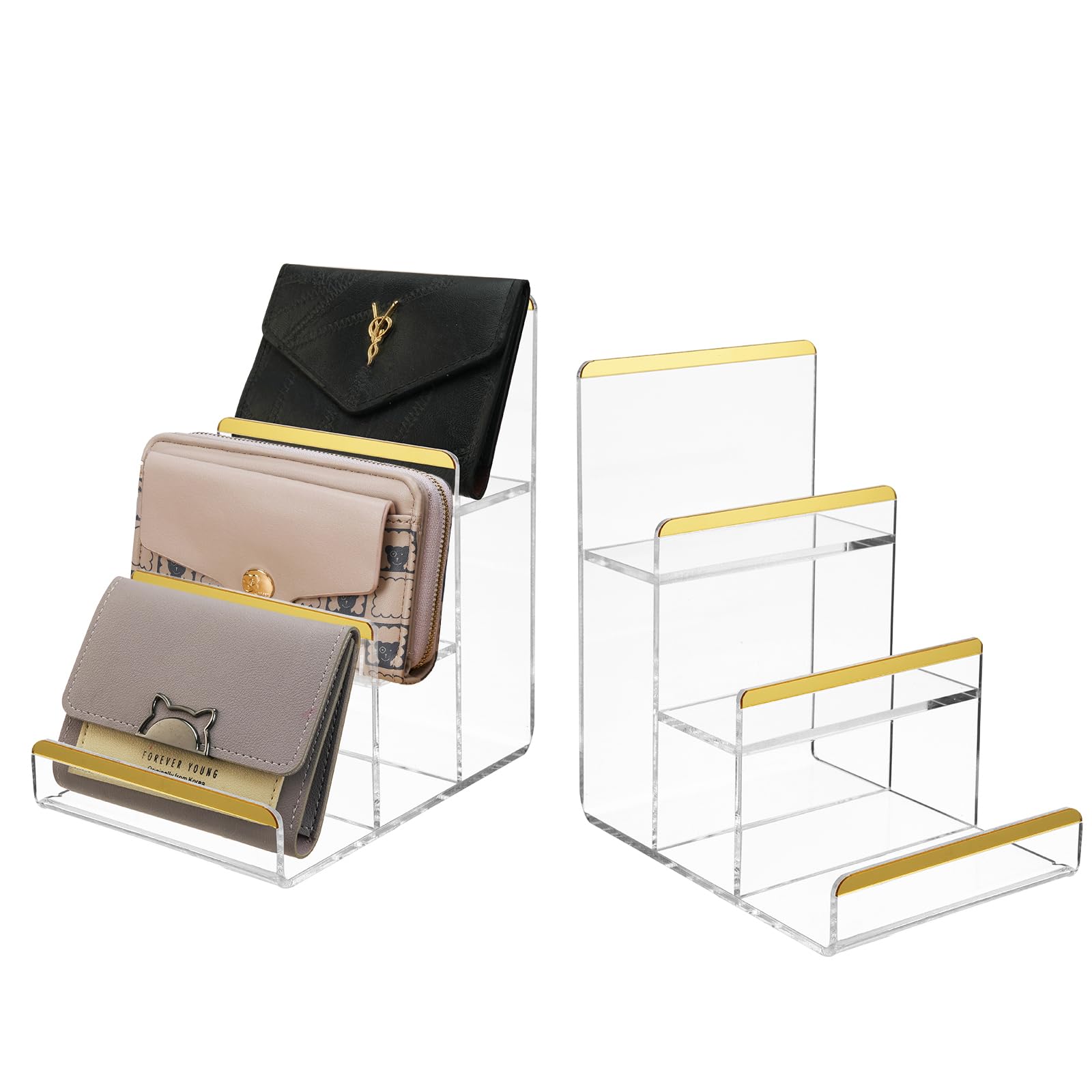 3-Tier Acrylic Purse Display Stand, 2-Pack