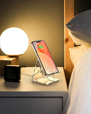 Acrylic Desktop Phone Stand with Cable Slot, 2-Pack – Yosham