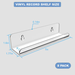 7-Inch Acrylic Vinyl Record Wall Shelves, 8-Pack – Yosham