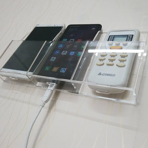 3-Grid Acrylic Wall-Mount Desk Phone Organizer – Yosham