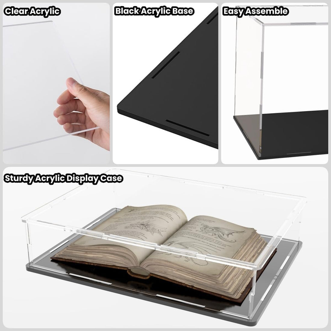 Clear Acrylic Display Box, 10.6x8x2.4 Inch – view 5