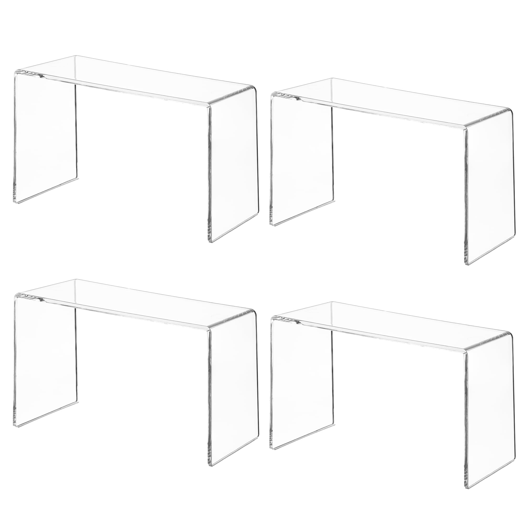 Clear Acrylic Display Risers, 9.2 × 3 × 5 in, Pack of 4 – view 3