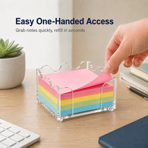 Crystal Clear Scalloped Sticky Note Holder – Yosham