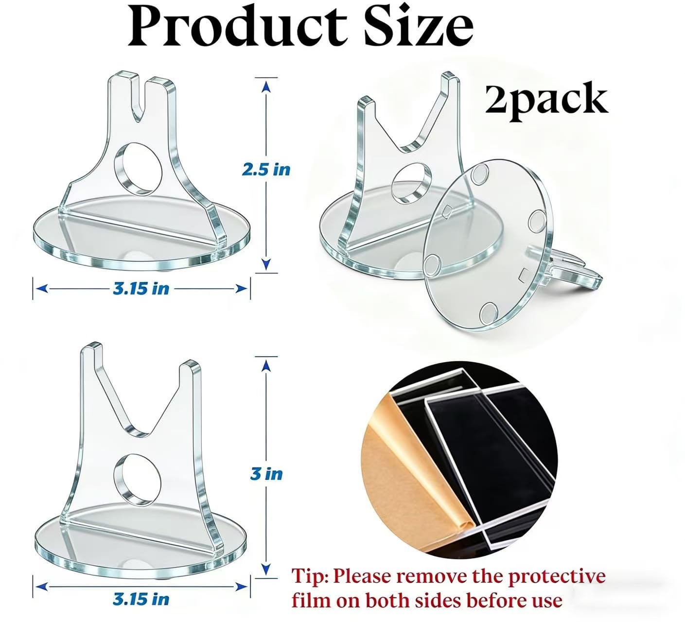 Clear Acrylic Knife Display Stand, Set of 2 – view 3