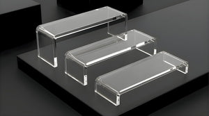 5mm Thick Acrylic Display Risers, 3-Tier – Yosham