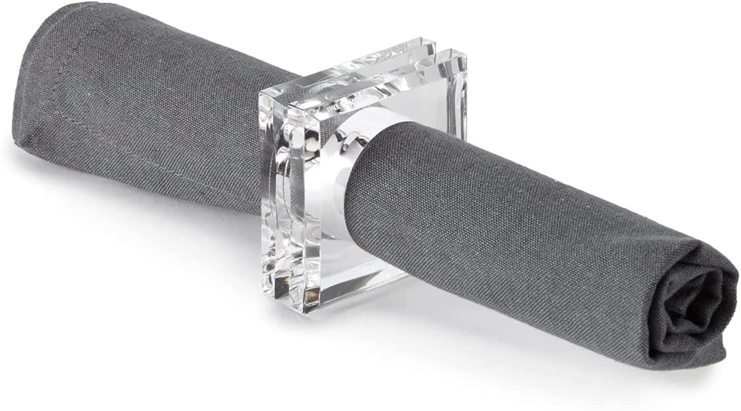 Acrylic Napkin Ring Holder, Set of 6 — (6, Square – view 3