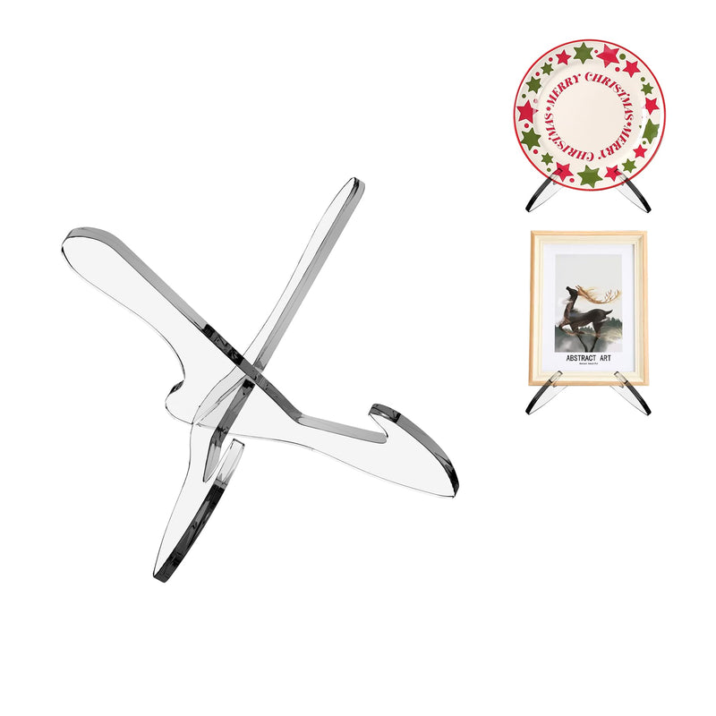 en_IN, Boloyo "X Shape Acrylic Plate Display Stand, 3.5 Inch 1PC Clear Acrylic Bowl Plate Platter Dish China Porcelain Display Holder Easel Base for Home Kitchen School Art Display, A21TJRUUN4KGV