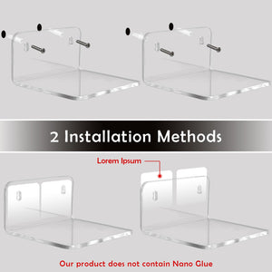 Mini Acrylic Floating Wall Shelves, 8-Pack – Yosham