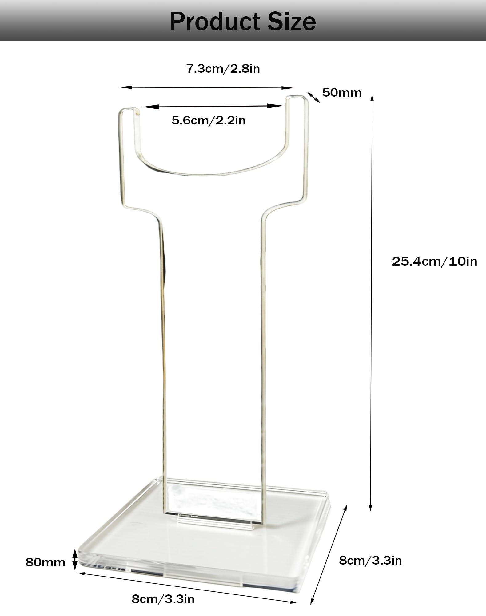 Clear Acrylic Rifle Display Stand, 10-Inch – view 7