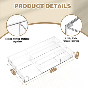 6-Section Acrylic Desk Drawer Organizer – Yosham