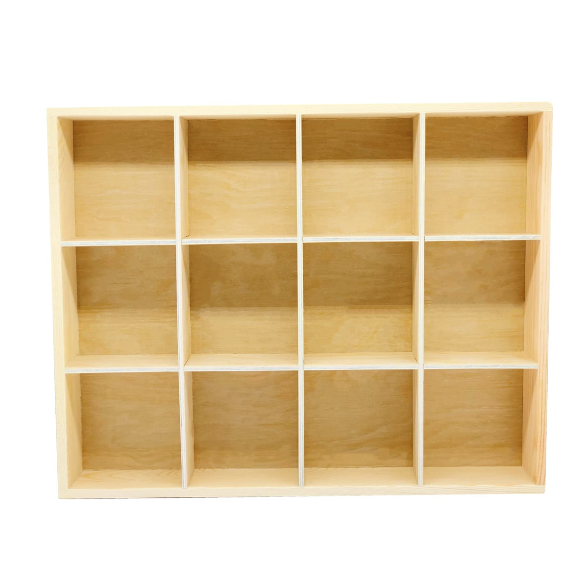 Wooden 12-Compartment Storage & Display Box – Yosham
