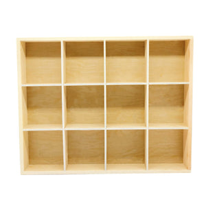 Wooden 12-Compartment Storage & Display Box – Yosham