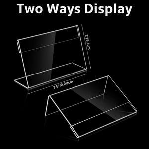 Mini Acrylic Sign Holders, 3.5x2 in, 30-Pack – Yosham