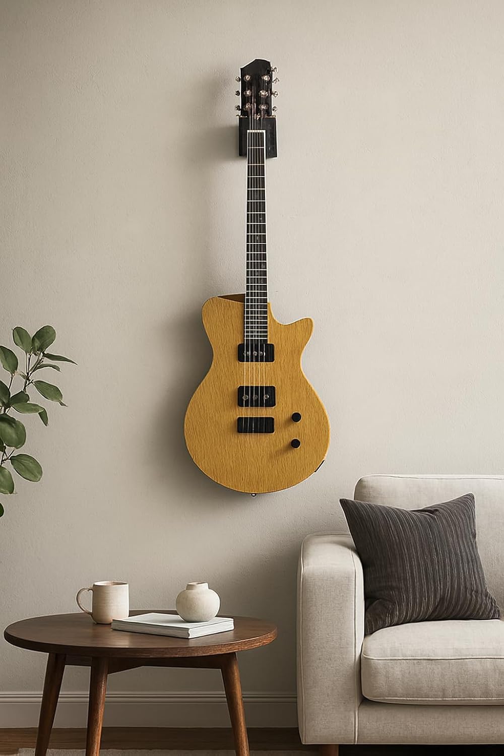 Acrylic Guitar Wall Mount Hanger, 5mm — Black — Black – view 5