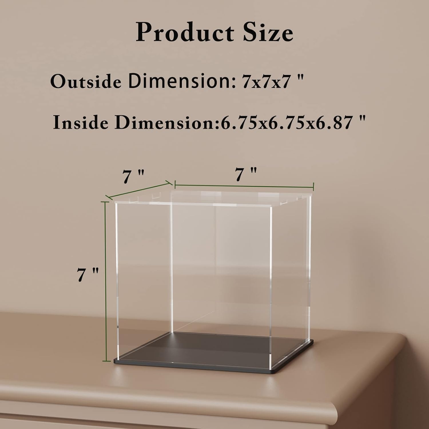 Clear Acrylic Display Case — display stand 7*7 – view 2