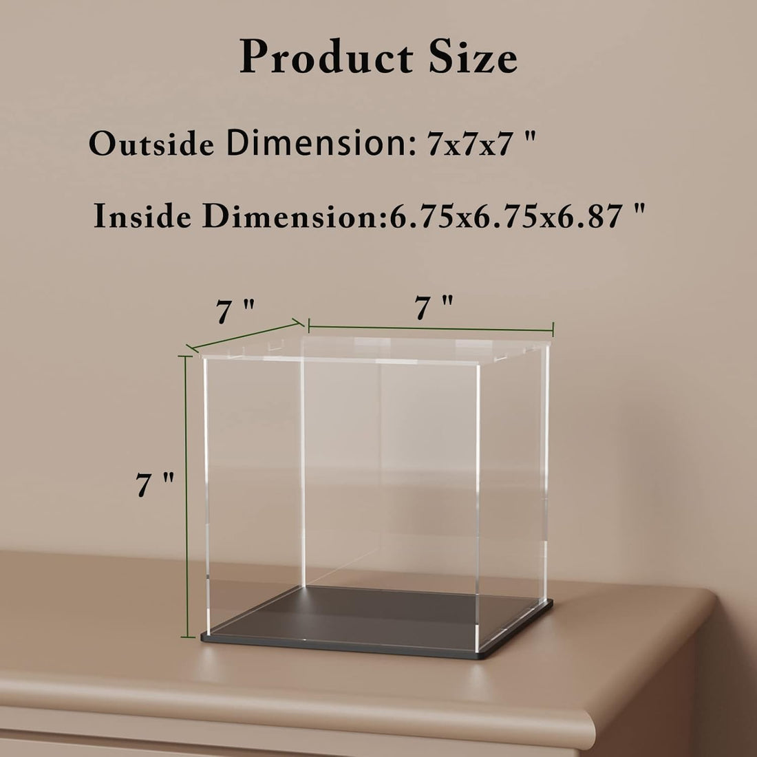 Clear Acrylic Display Case — display stand 7*7 – view 2