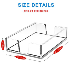 Clear Acrylic Sticky Note Dispenser, 4x6 in – Yosham