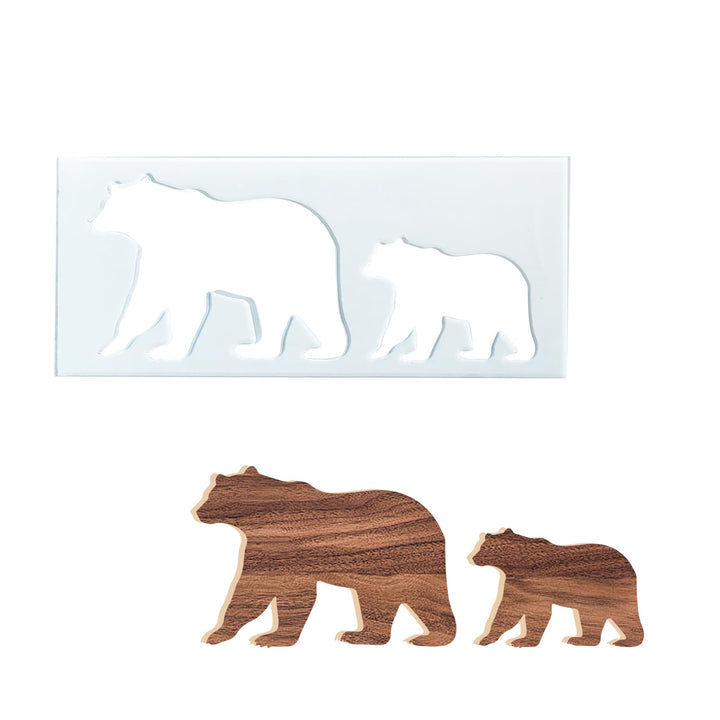 Acrylic Dog Router Inlay Template for Woodworking — Bear