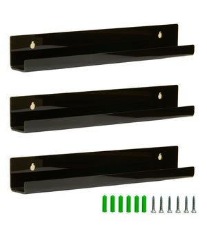 Acrylic Vinyl Record Wall Mount Shelves, 3-Pack – Yosham