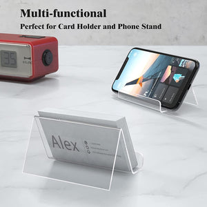 Acrylic Business Card Holder for Desk, Pack of 2 – Yosham
