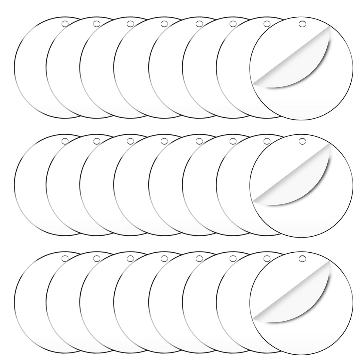 Clear Acrylic Round Blanks, 3" Circles, 50-Pack – Yosham