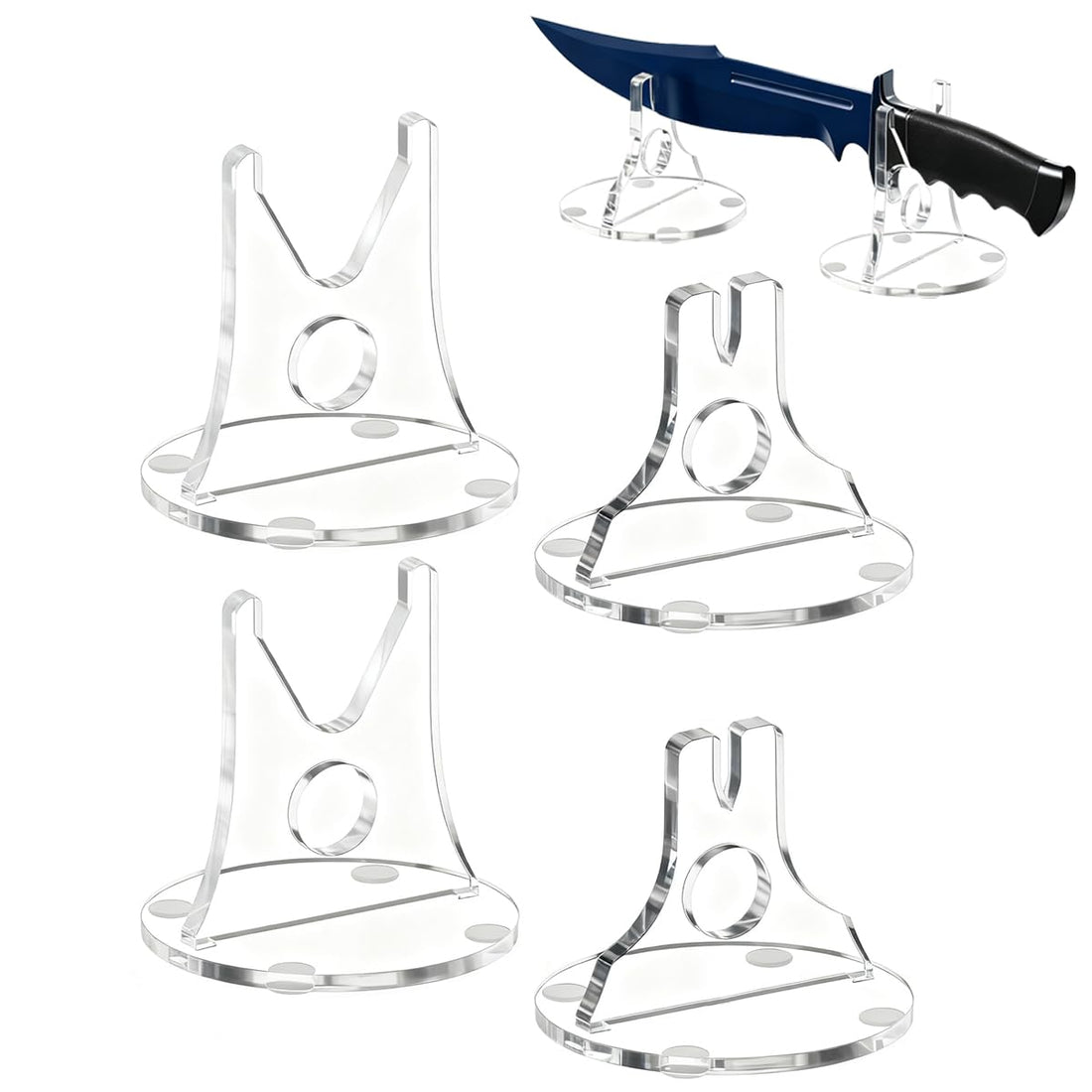 Clear Acrylic Knife Display Stand, Set of 2