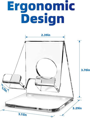 Acrylic Desktop Phone Stand with Cable Slot, 2-Pack – Yosham
