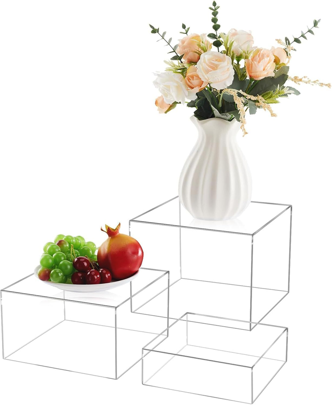 Clear Acrylic Nesting Cube Risers, Set of 3 – view 2