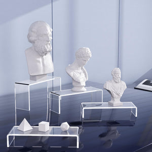Clear Acrylic Display Risers Set, 3 Sizes – Yosham