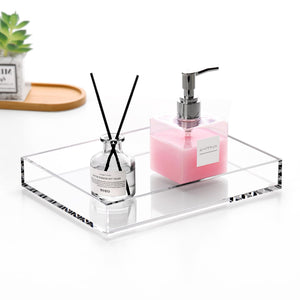 Clear Acrylic Bathroom Vanity Tray, 9.45x7.09 – Yosham