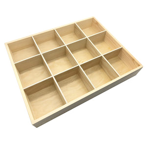 Wooden 12-Compartment Storage & Display Box – Yosham