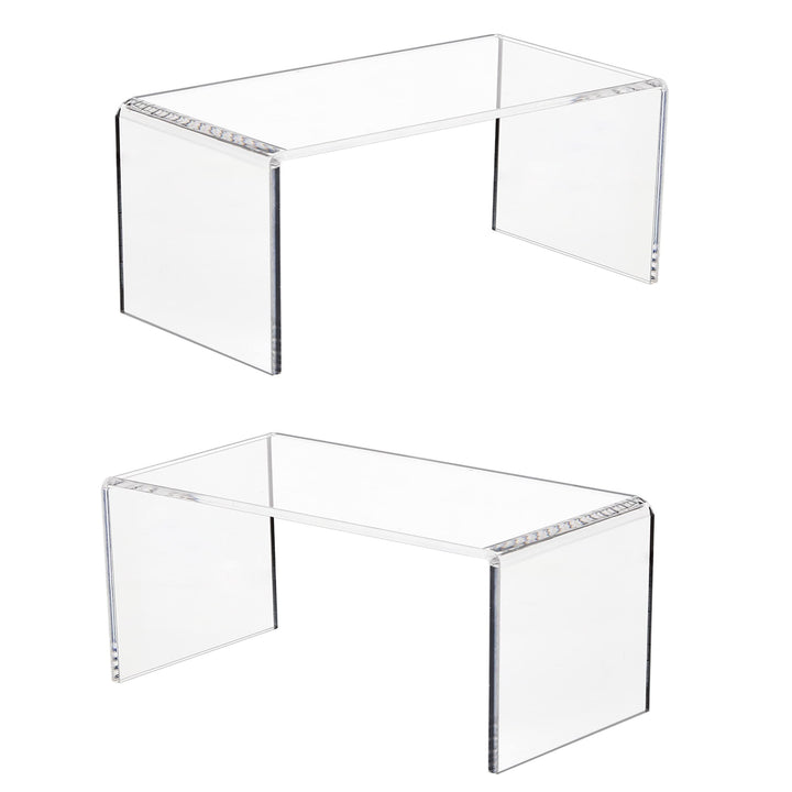 Clear Acrylic Display Risers, 8 × 4 × 4.5 in, Pack of 2 – view 2