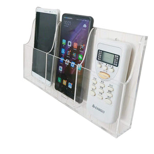 3-Grid Acrylic Wall-Mount Desk Phone Organizer – Yosham
