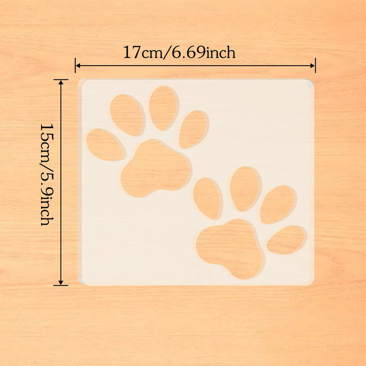 Double Paw Print Acrylic Router Template – view 2