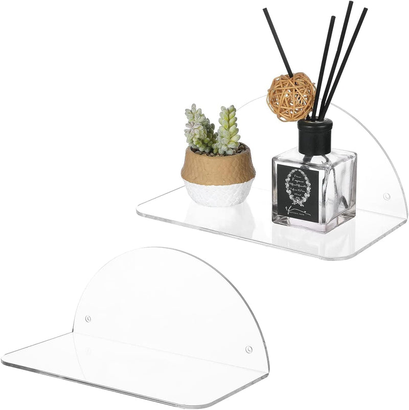 Clear Acrylic Wall Shelves, Set of 2 Sizes – Yosham