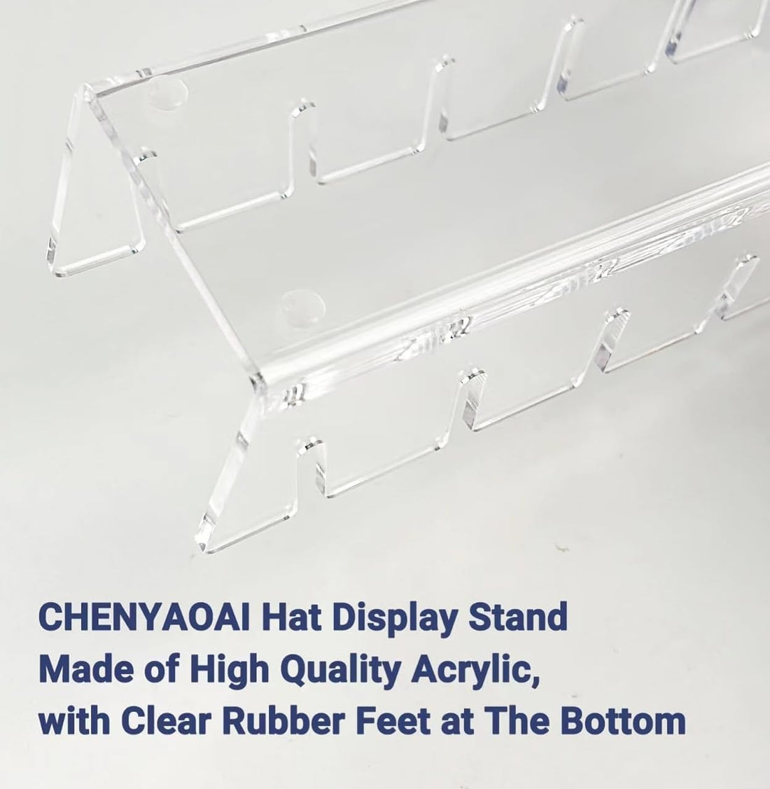 Acrylic Hat Organizer Stand, No-Install, 2-Pack — Clear – view 5