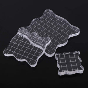 Acrylic Grid Stamp Blocks, 3-Piece Set – Yosham