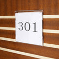Clear Acrylic Wall Sign Holders, 6 × 4 in Landscape, Self-Adhesive, Pack of 4
