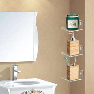 Clear Acrylic Wall Shelves, Square, Set of 2 – Yosham