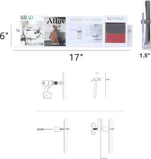 Clear Acrylic Wall Magazine Holder, Pack of 2 – Yosham