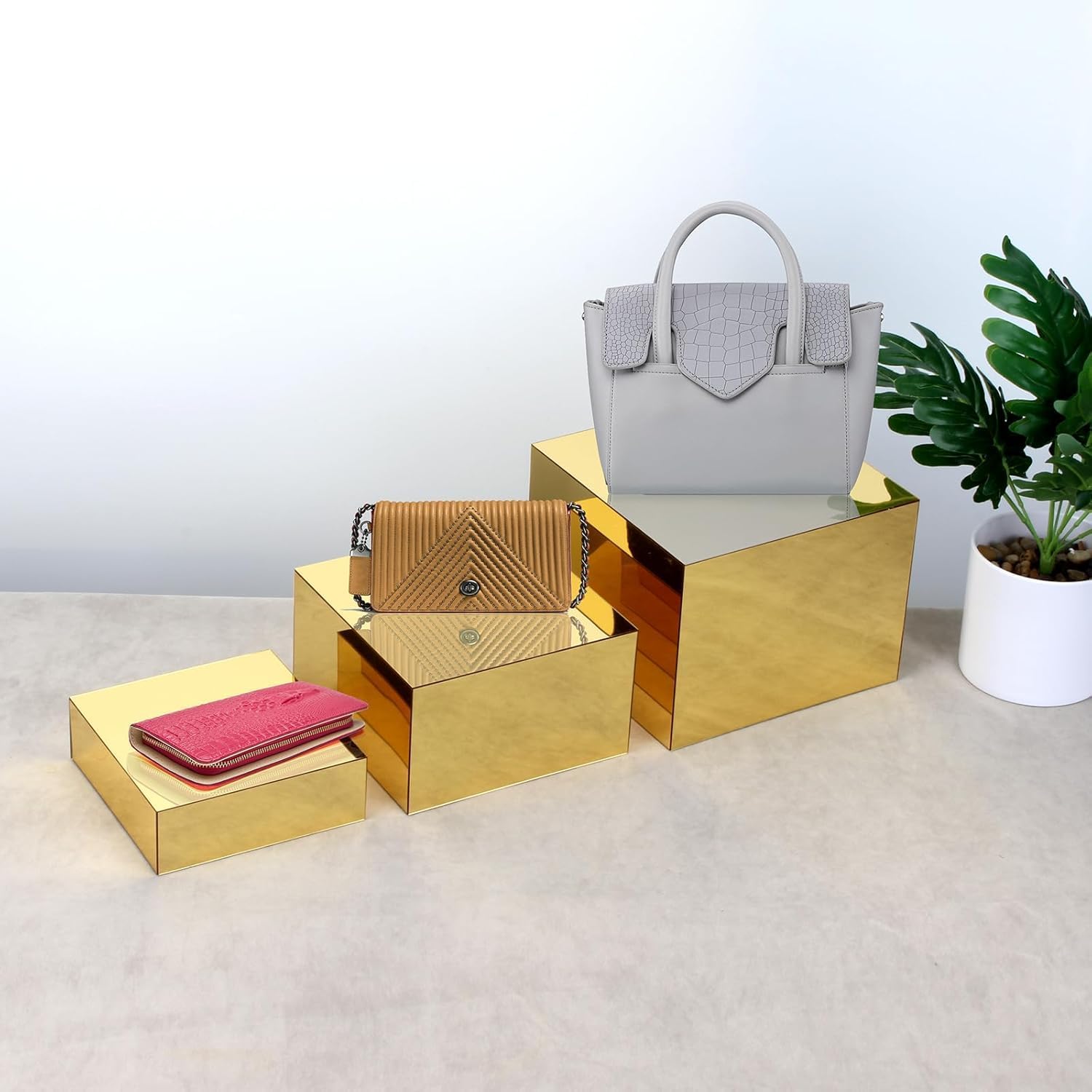 Gold Acrylic Nesting Cube Risers, Set of 3 – view 6