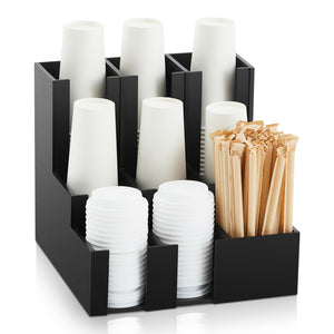 Vertical Wood Coffee Cup Dispenser, 9-Slot – Yosham