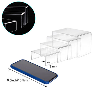 Acrylic Display Risers, 8 Pcs 4 Sizes – Yosham