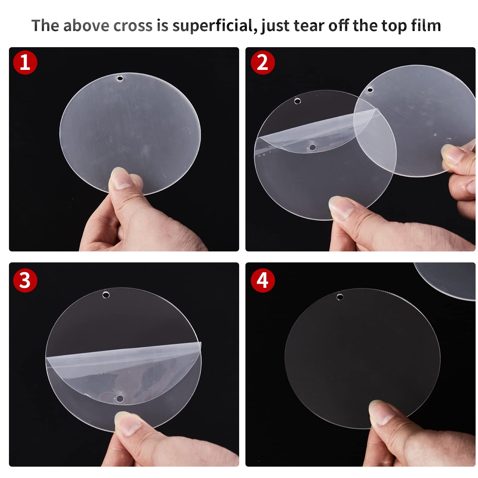 4-Inch Clear Acrylic Blank Discs, 20-Pack – view 18